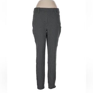 Maurices Black and White Dotted Pull on Stretch Pants Size Large Regular